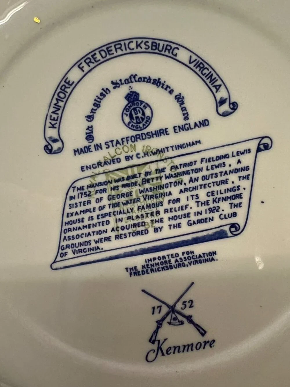 Delft Blue Glass Plate Ceramic Bell Basket Kenmore Lot of 8 items MCM